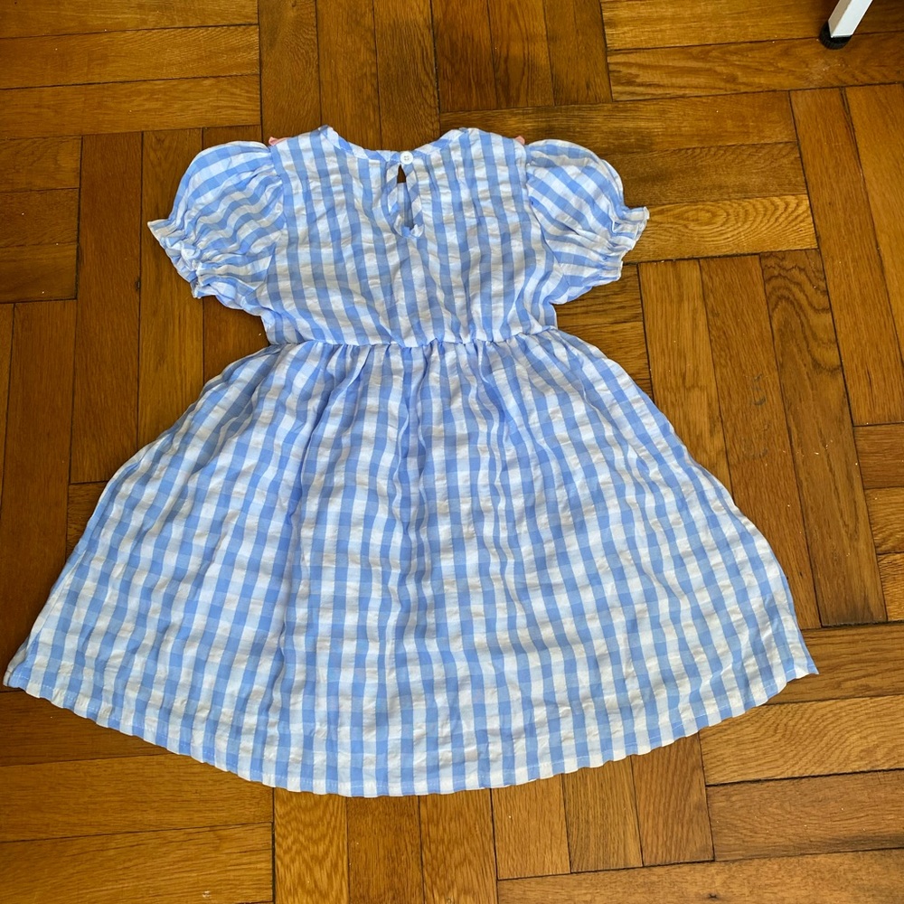 Girls Blue Christian Outfit Love Jesus Cross Baby Dress - Pink Ribbons 4-5 Y - Picture 5 of 7